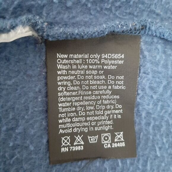 HELLY HANSEN Fleece Full Zip Light Warm Layer Jacket Blue Men's Sz S - Picture 10 of 10